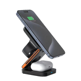 Magnetic Charger Mini: Foldable 3-in-1 Wireless Charger 15W BLACK